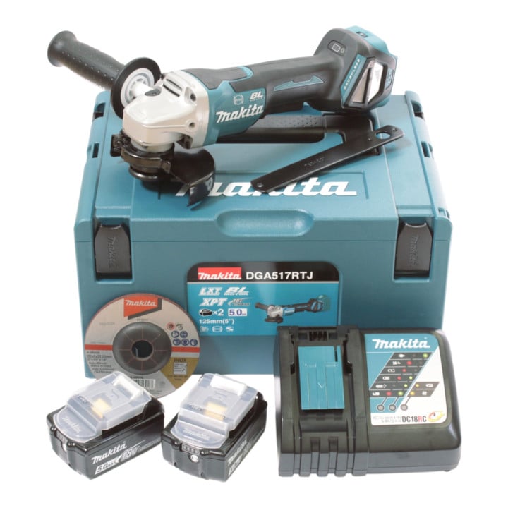 Makita Akku-Winkelschleifer DGA517RTJ